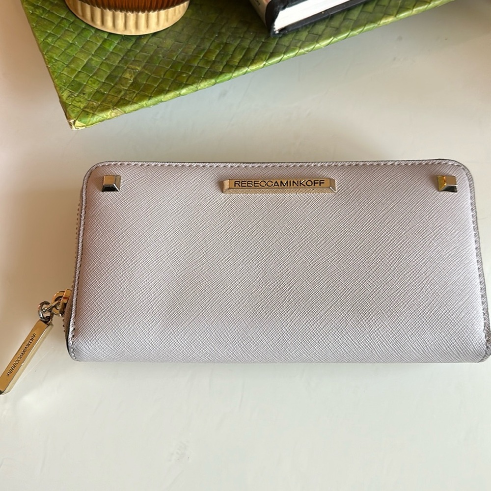 Rebecca Minkoff Gray  Zip Wallet